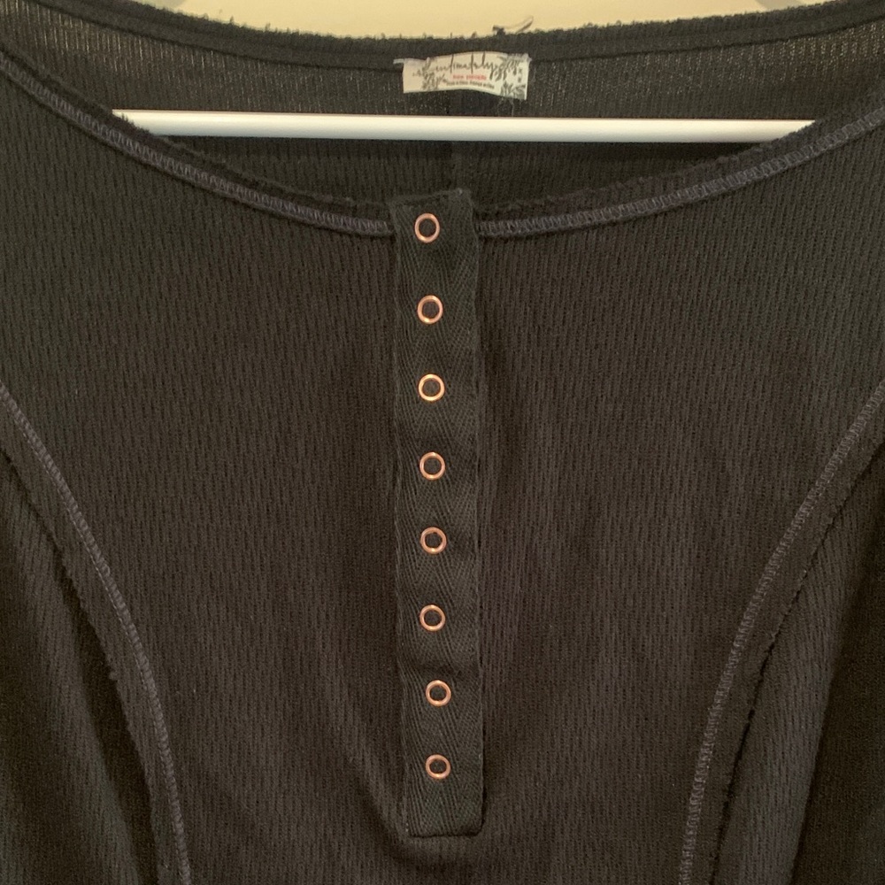 Free People Black Long Sleeve Bodysuit - Picture 4 of 6